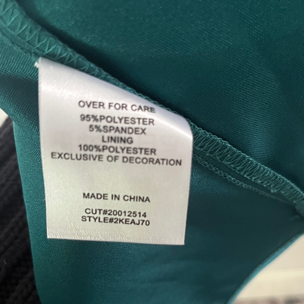 B Darlin Emerald green Satin Mini Corset Dress Sz 3/4 - Picture 8 of 9